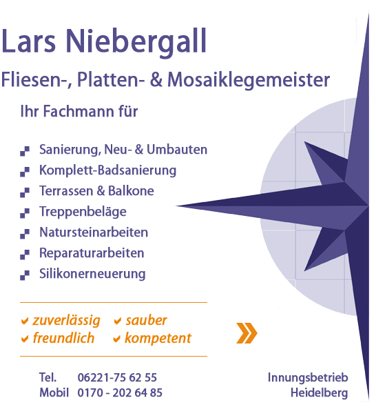 Fliesenleger Meisterbetrieb Lars Niebergall , Eppelheim b. Heidelberg